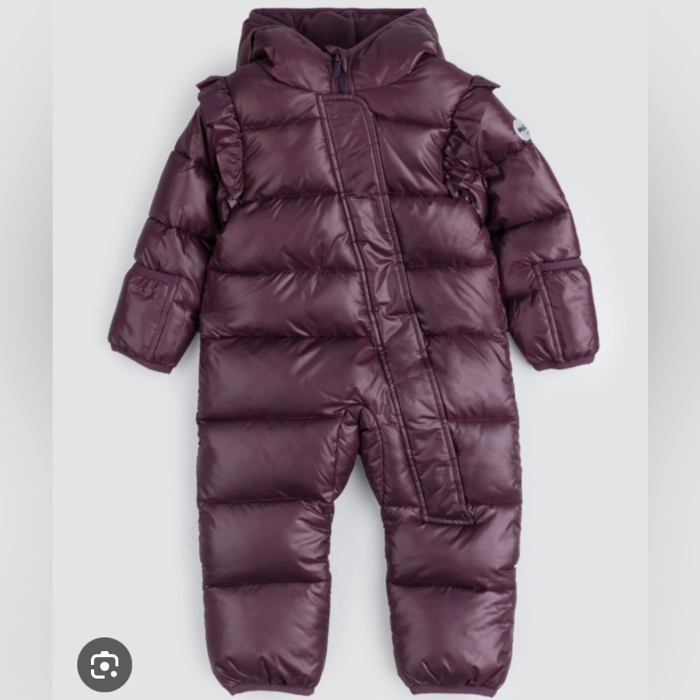 Plum Puffer Snowsuit